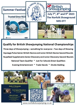 Norfolk Showjumping Club 7-9 July Norfolk Showjumping Club 7-9 July